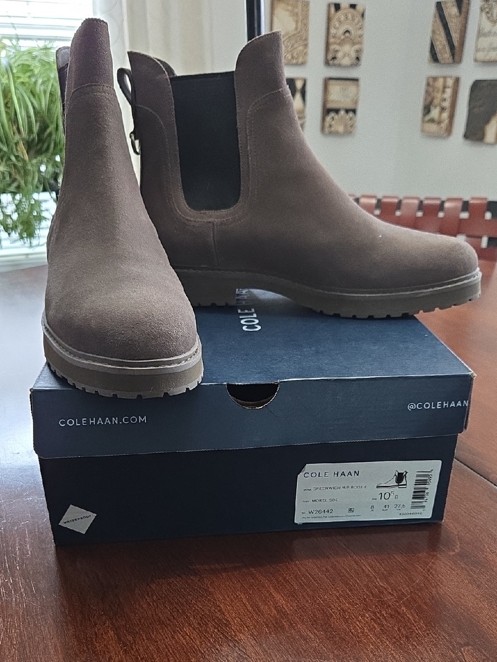 Cole Haan Women's  Morel Suede Chelsea Waterproof Boots